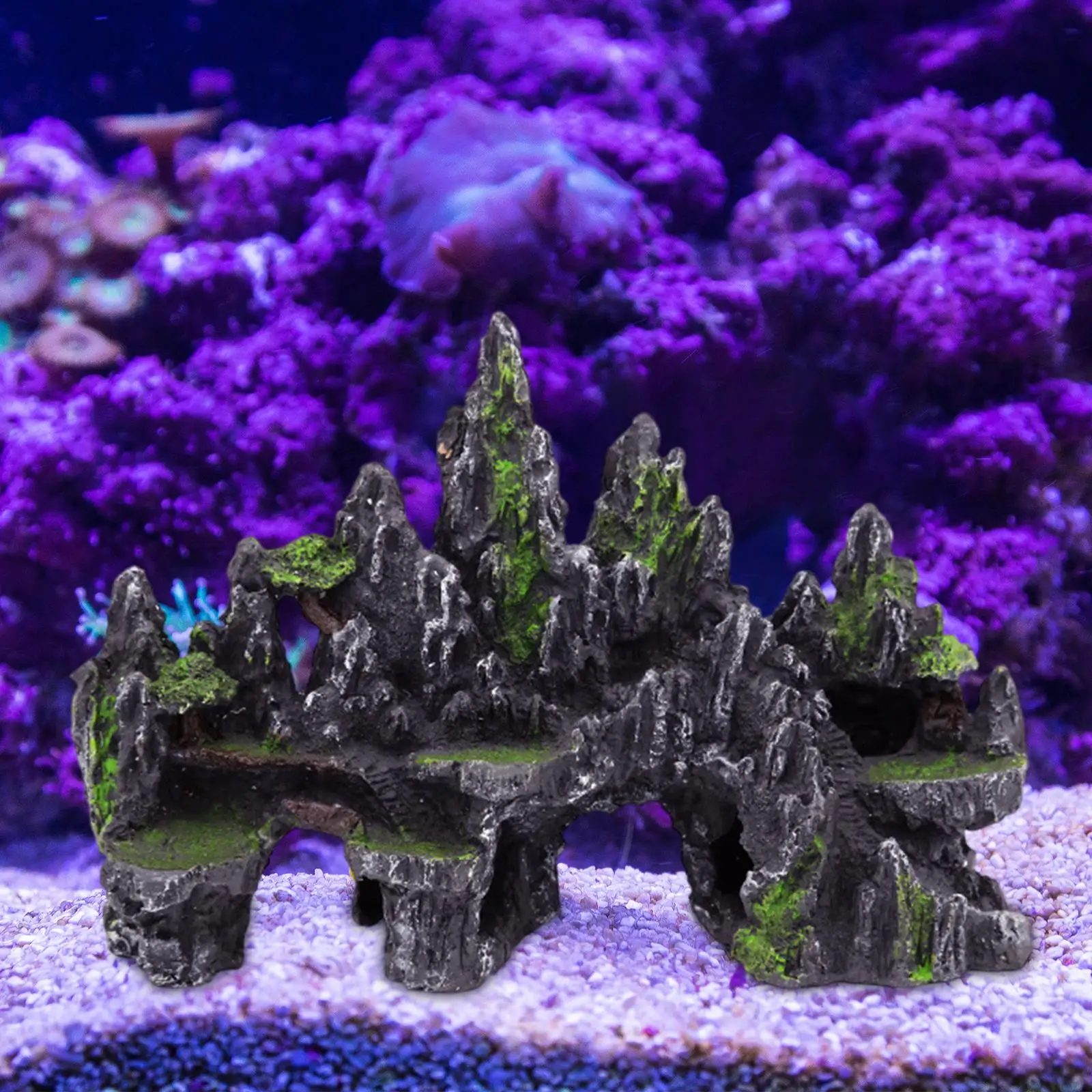 Aquarium Rockery Landscaping Multifunctional Realistic Aquarium Mountain View Stone for Micro Landscape Porch Yard Lawn Garden