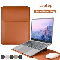 Étui en cuir PU pour ordinateur portable, housse de support, pochette pour hommes et femmes 13 14 15 15.6 16 pouces pour Macbook Air Samsung HP Lenovo 1
