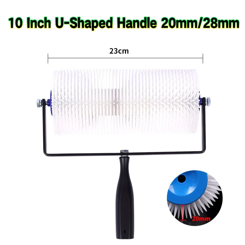 Plástico Cravado Escova de Rolo Ferramentas de Cimento Auto-nivelamento Piso Epóxi Paint Spike 10 Polegada Altura 20 mm 28 mm 25cm