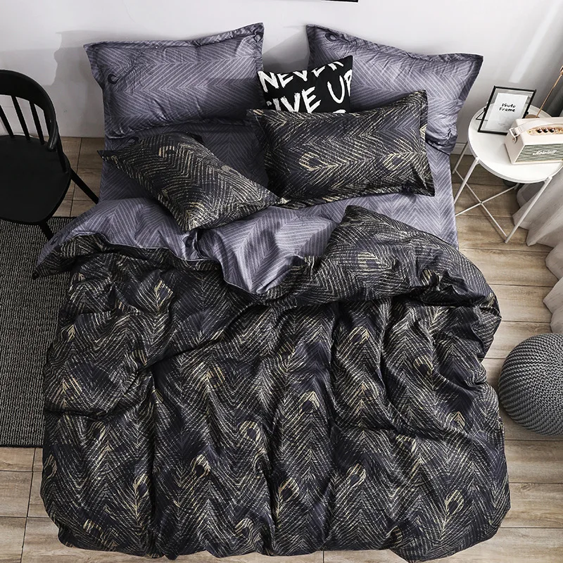 Nordic Bedding Set For Home Soft Duvet Cover For Double Bed Luxury Quilt Cover And Pillowcase 3Pcs Queen King Size Home Textile