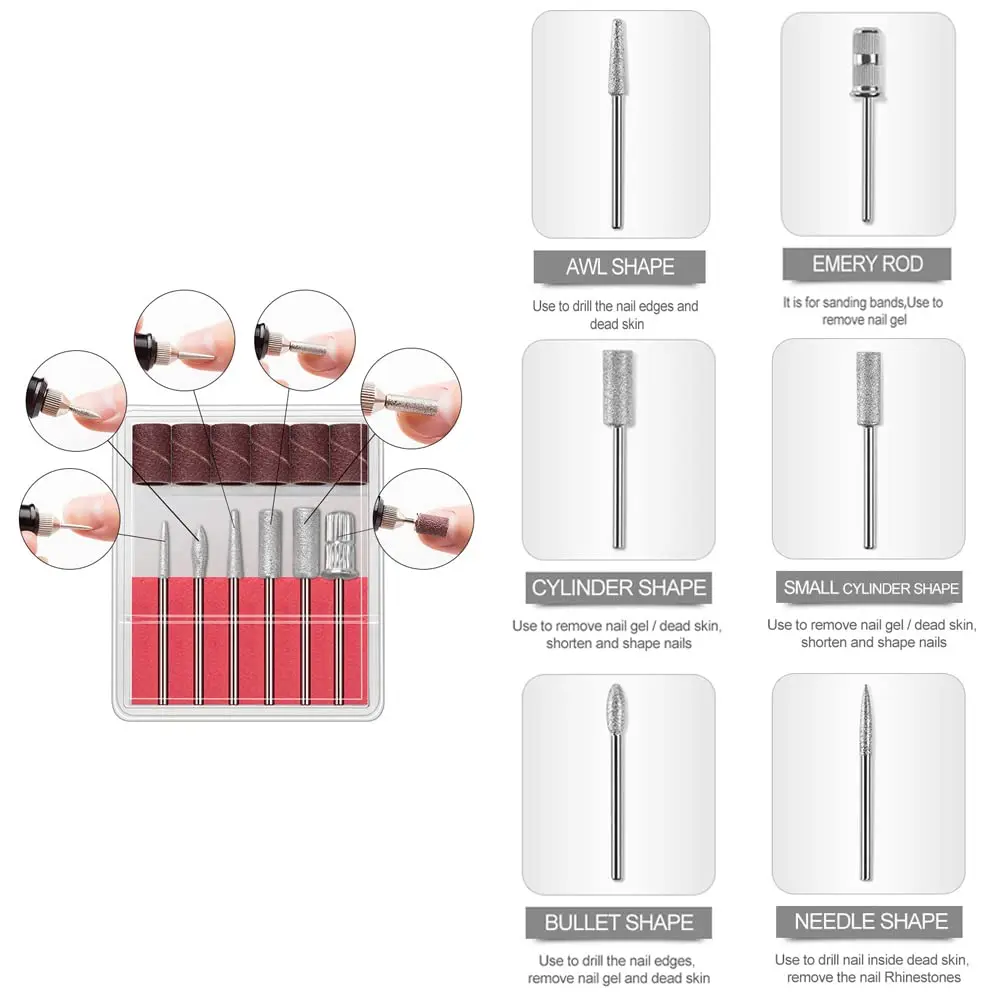Electric Nail Drill Set Electric Nail Drill Set Machine High Power Manicure Cutter For Gel Polish Professional Manicure Tool Salon Equipment