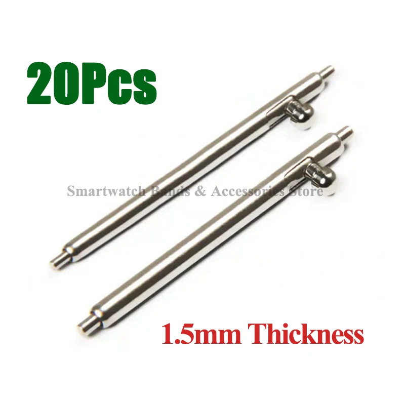 Premium Metal Quick Release Spring Bars - Set of 20