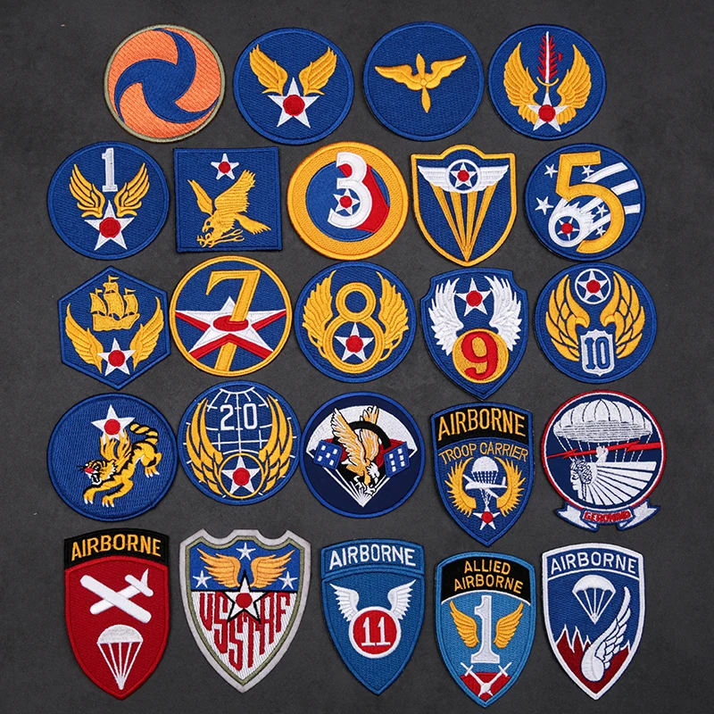 Bügel-Patch, 2. Weltkrieg, Armee, Luftfahrt, Armband, Abzeichen, Kunst, Militär, Enthusiasten, Pilot, Luft, Stickerei, Abzeichen, genähter Aufnäher