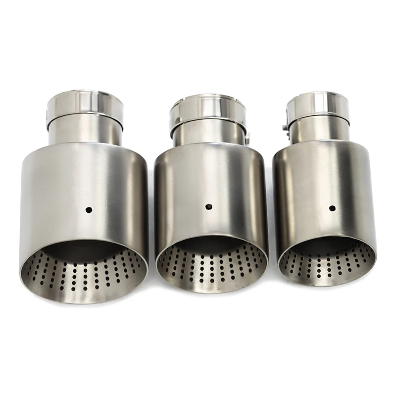 Exhaust Muffler Tip Matte Stainless Steel Car Muffler Tip Exhaust Tip For Golf R GTI MK7 Exhaust System Single Universal Pipe 60MM 63MM Nozzle 1 Pcs