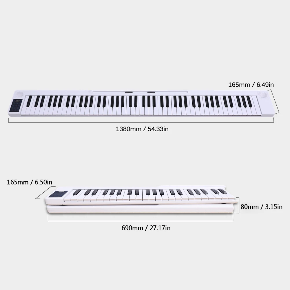 Portable 88 Keys Foldable Piano Digital Piano Multifunctional Electronic Keyboard for Student Musical Instrument electronic musical instrument