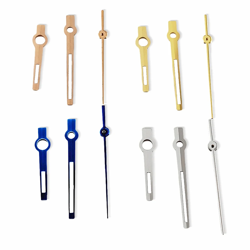 Silber-Roségold-blaue Uhrzeiger, grün leuchtende Zeiger, passend für NH35 NH36 ETA 2824 2836 Miyota 8215 8205 DG2813 3804 Uhrwerk – Detail 1