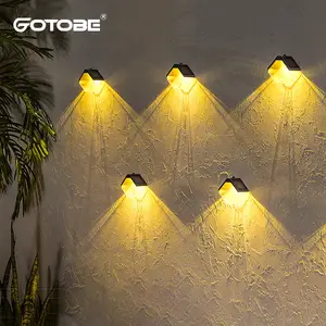 Luces LED solares para decoración de jardín, candelabro de pared para  valla, iluminación para exteriores, 4/