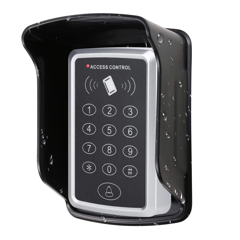 RFID Keypad Keyboard Access Control System 125Khz Waterproof Cover Outdoor Keyfo