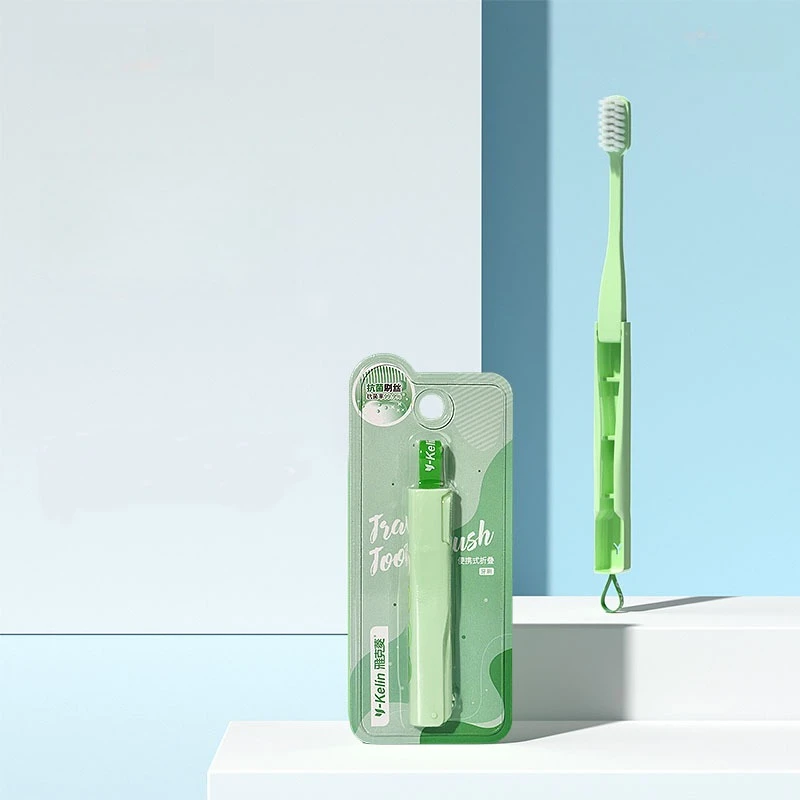 1pcs 휴대용 여행 부드러운 헤어 접이식 칫솔 가정용 성인 청소 0.12mm 항균 필라멘트 칫솔
