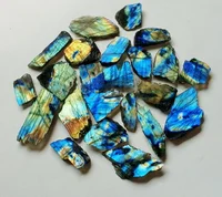 Dalles de Labradorite bleue 50g/100g/200g, pierres brutes, bijoux labradorite, bricolage, cadeau en cristal, tranche de pierre polie Big Flash, cadeau idéal 1