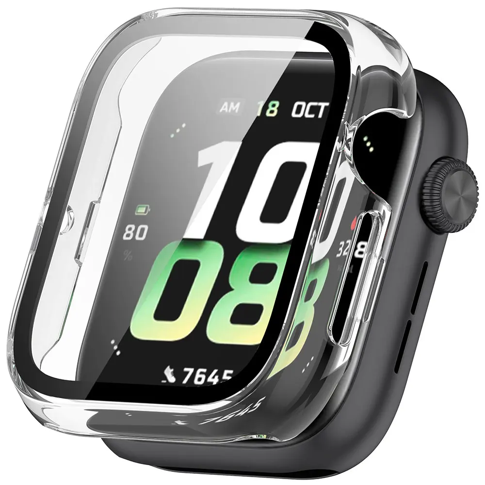 Durable Tempered Glass Watch Case with Screen Protector & Dustproof Frame