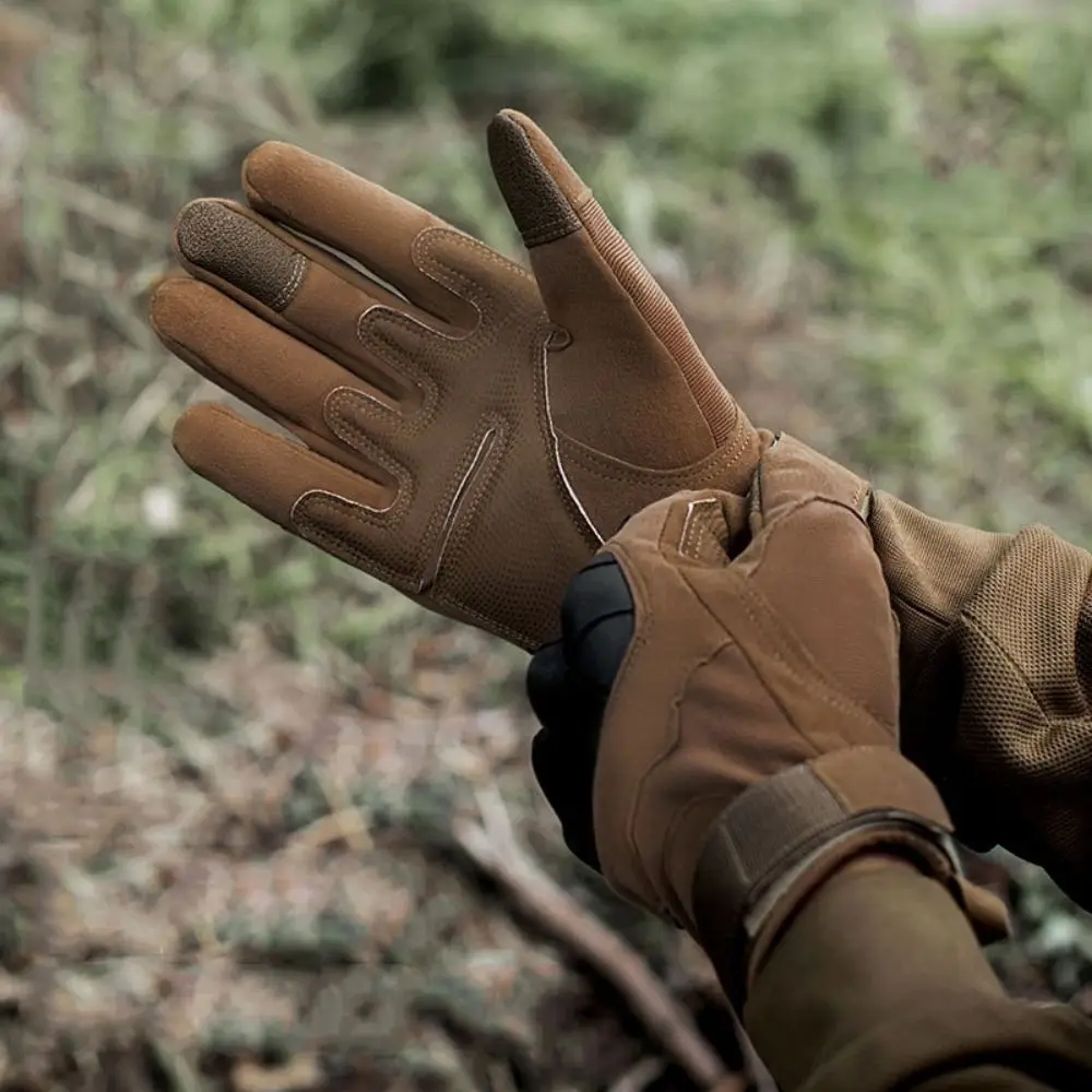 Verschleißfeste Motorradhandschuhe Vintage Ziegenleder Rennhandschuhe Rutschfeste Fingerlose Herrenhandschuhe – Detail 11