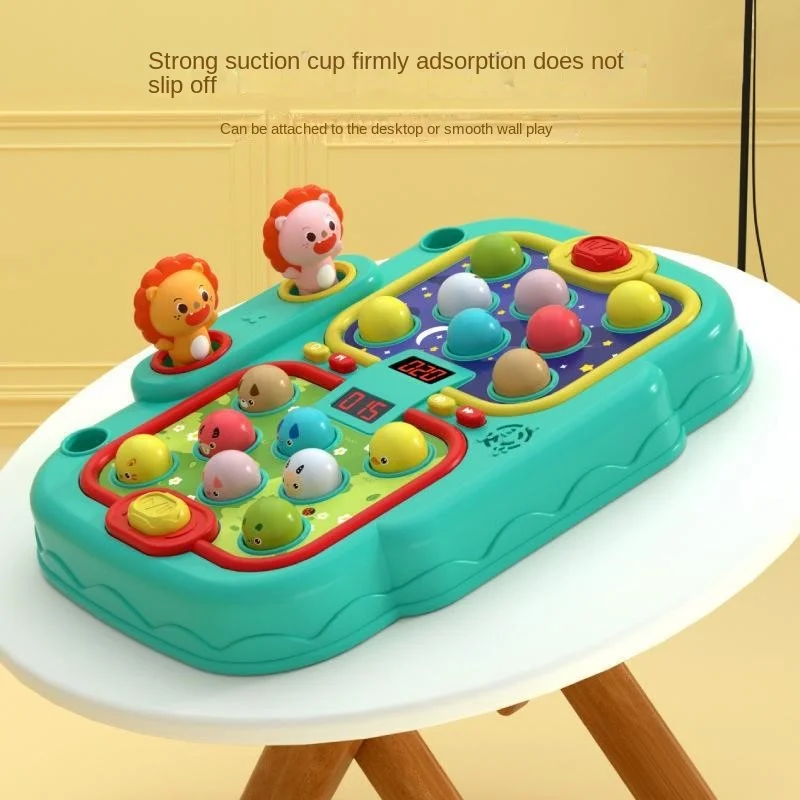 Doki Toy Electric Ground Hog Tabletop Game Two Person Battle Game Console Children's Level Crossing Ground Hog Toy Hot Sale 2024 3