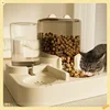 AAutomatic Cat Feeder & Water Fountain Set - Food Grade Plastic - for Cats & Dogs - Gravity Feed Design 2