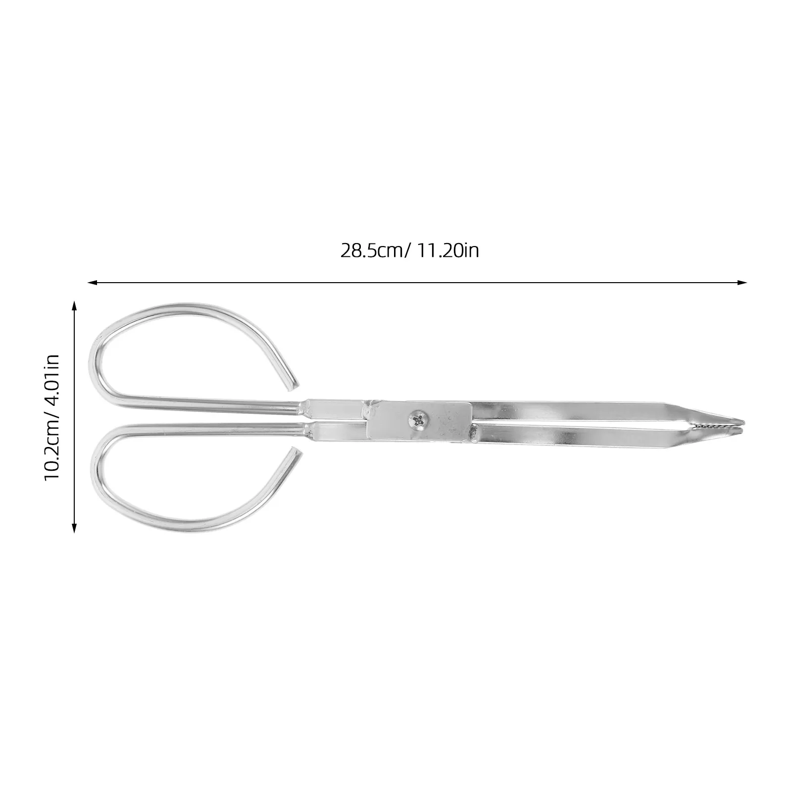 28cm 헤비 듀티 스테인리스 스틸 벽난로 집게, 화덕용품, 장작 운반 집게, 캠핑 화덕 도구, 장작 난로 액세서리