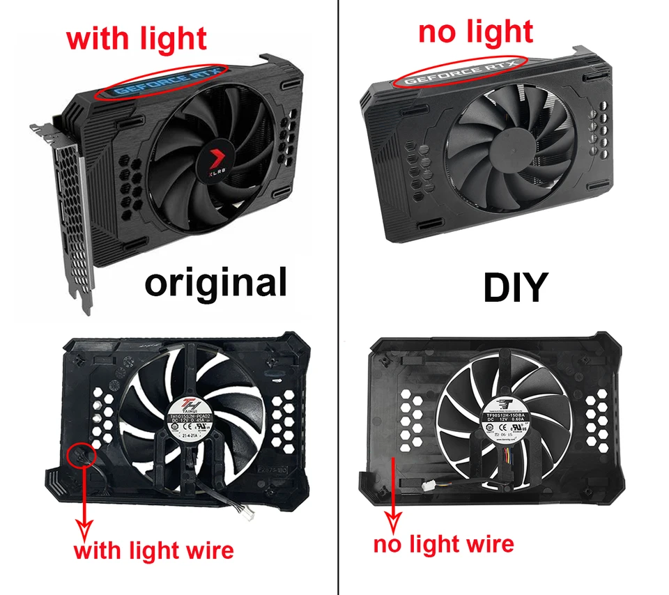 HOT Single Fan Pny Geforce Rtx 3060 Video Card Fan For Pny Rtx