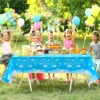 Ocean Theme Party Tablecloth Colorful Birthday Tablecloth Blue Sky Rose Gold Tablecloth Beach Pool Birthday Shower Supplies 5