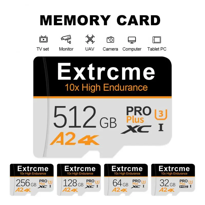 Scheda Sd Micro Tf A2 Da 512Gb Scheda Di Memoria Ad Alta Velocità 256Gb 128Gb Classe 10 Scheda Sd Micro Tf Scheda Sd Impermeabile Per Fotocamera Adatt