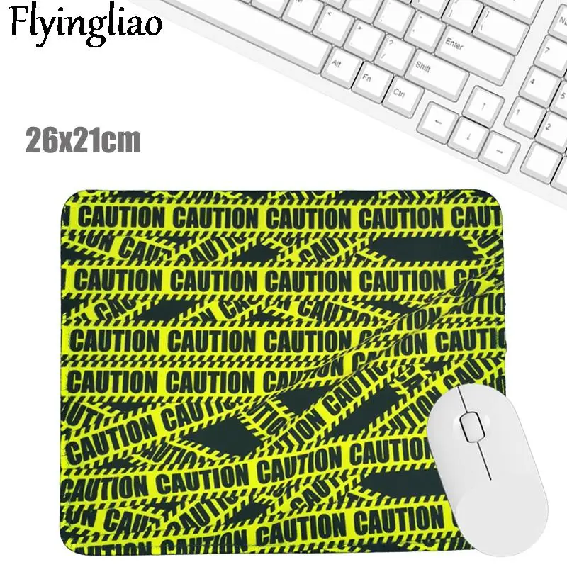 Warning line Cute desk pad mouse pad laptop mouse pad keyboard desktop protector school office supplies