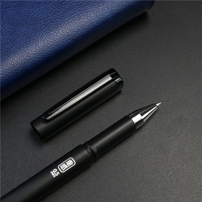 1.0 thick line heavy-duty gel pen signature pen 0.5mm black water pen student calligraphy practice pen