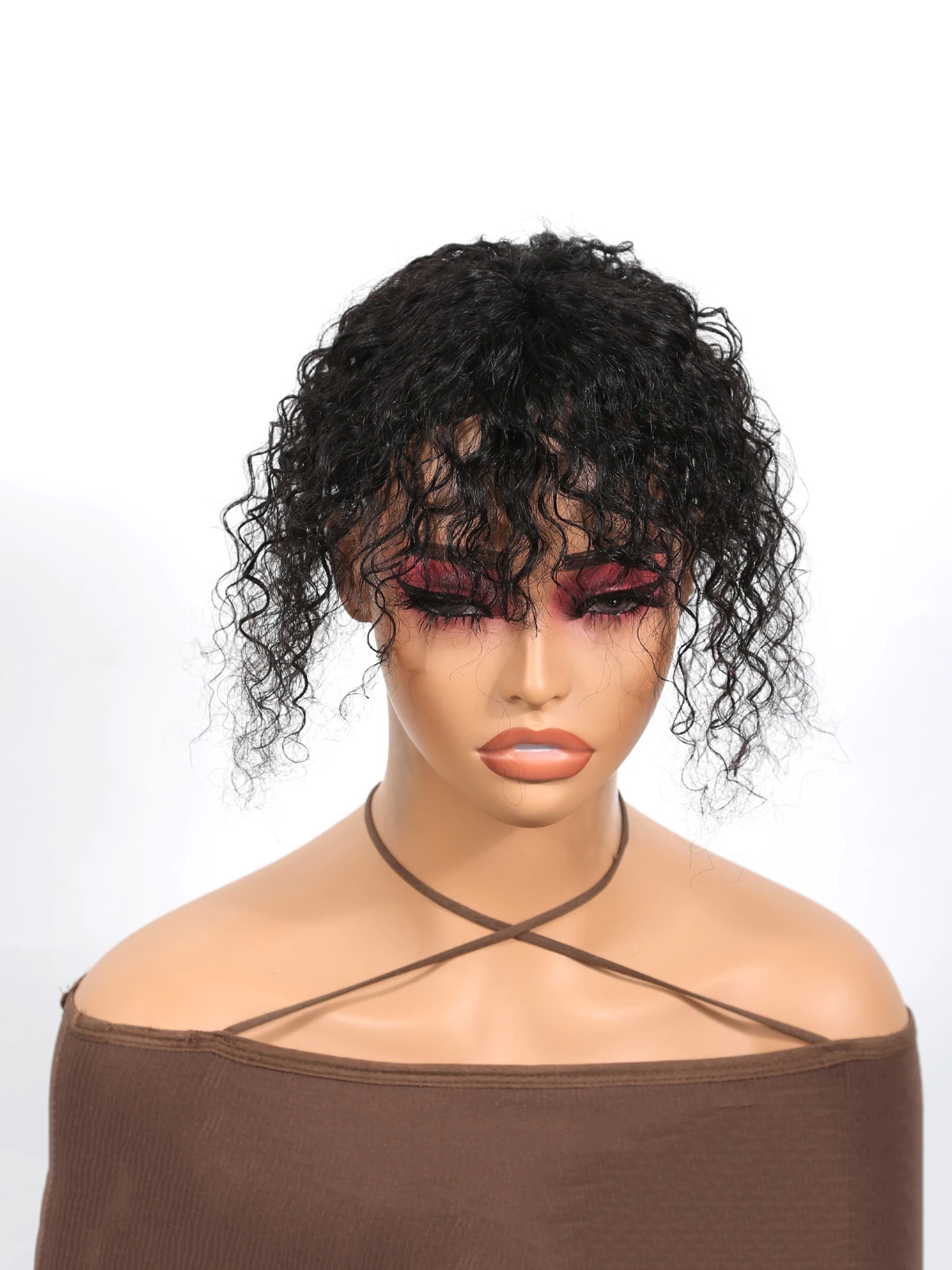 Clip-in blunt bangs hairpiece
