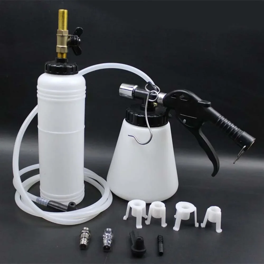 1Pc 1L 0.75L Capacity Car Brake Bleeder Pumping Fluid Pump Kit Oil Change Purge Tank Tubes Repair Tools Truck Automobile Accesso