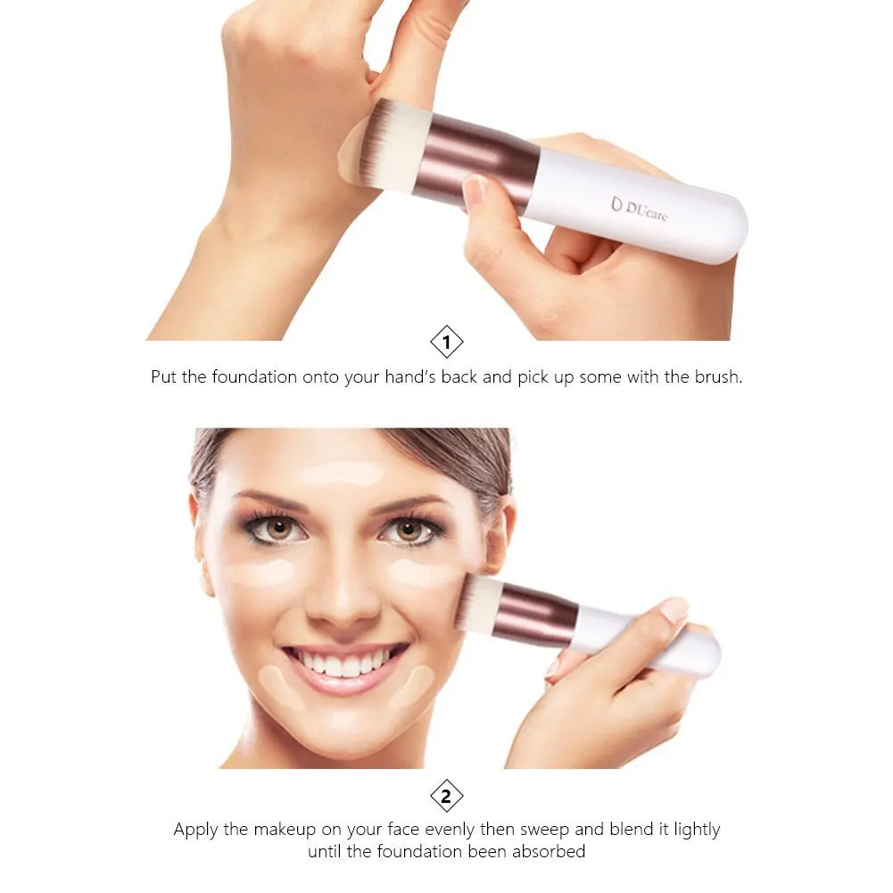 DUcare Foundation Brush Flat Top Kabuki Brush Synthetic Professional Makeup Brush Liquid Blending Mineral Powder Makeup Tools 3
