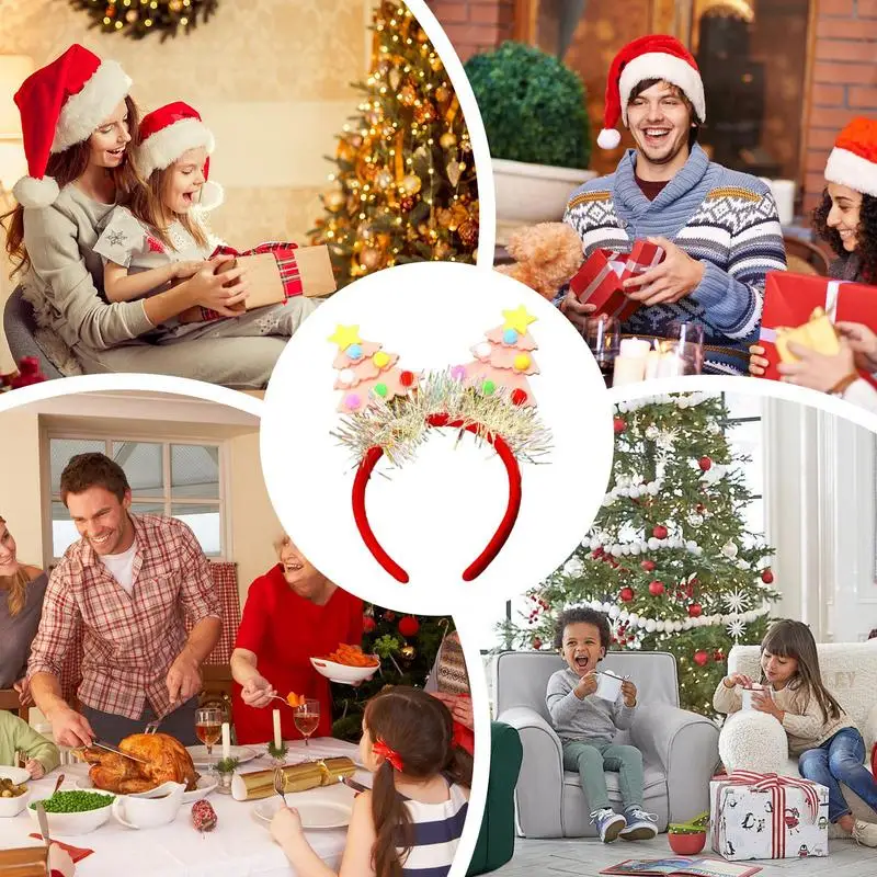 Party Favors Headbands Christmas Tree Hairband For Cosplay Decorative Christmas Hair Hoops For Party Family Reunion