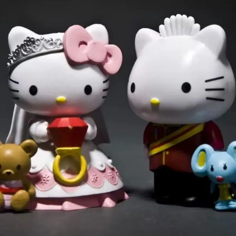 

HelloKitty свадьба брак Аниме фигурки украшения игрушки коллекция сувенир девушка приз День Святого Валентина День рождения Рождественский подарок