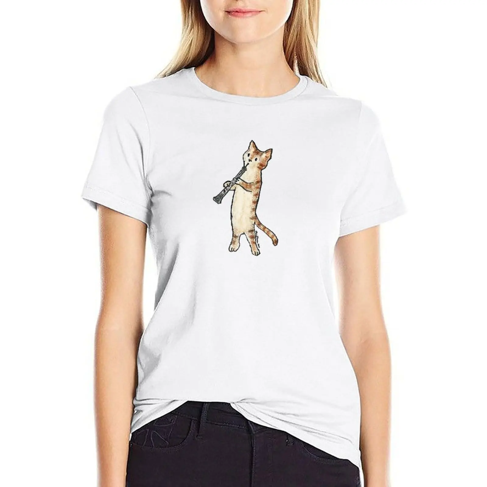 

Reed Meowtet: Bobo T-shirt oversized Aesthetic clothing cat shirts for Women