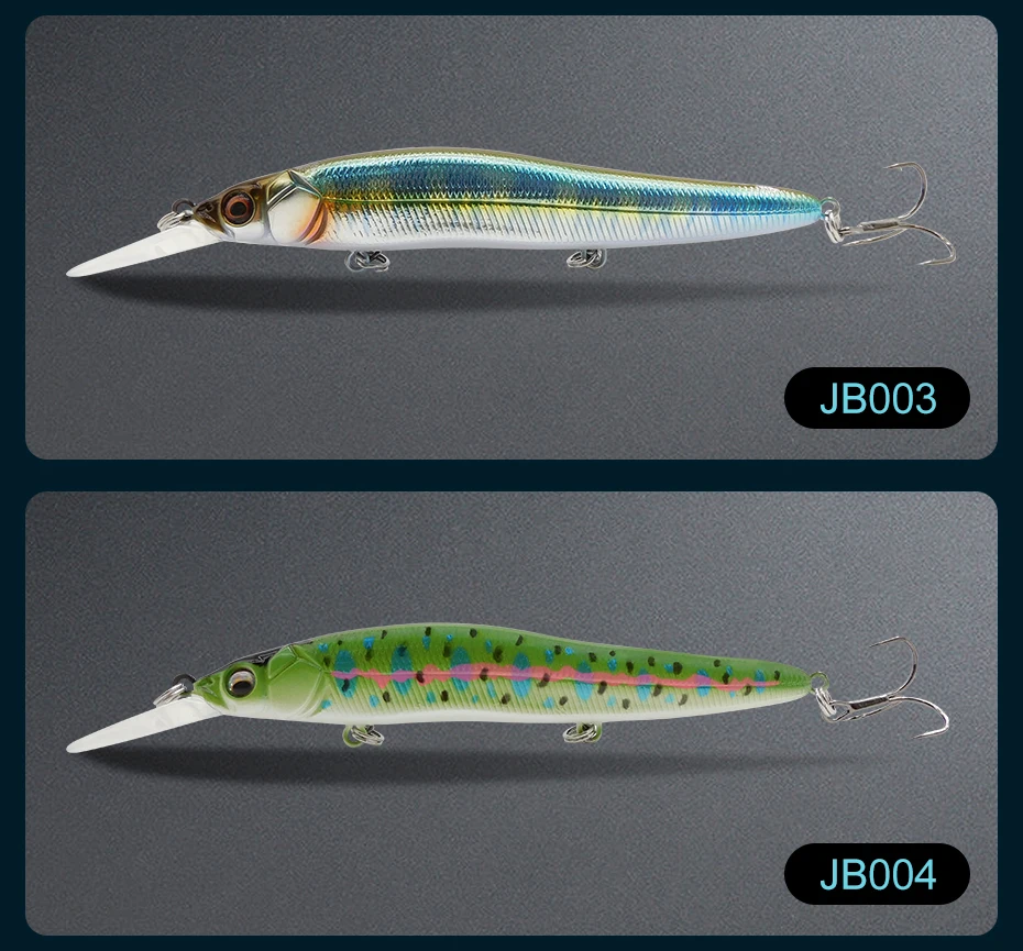 ESFISHING Jerkbait Minnow Köder 11cm 14g Tauchtiefe 0-2,2m Schwimmend Leurre Souple Harter Köder Angeln für Barsch Hecht Bass – Detail 11