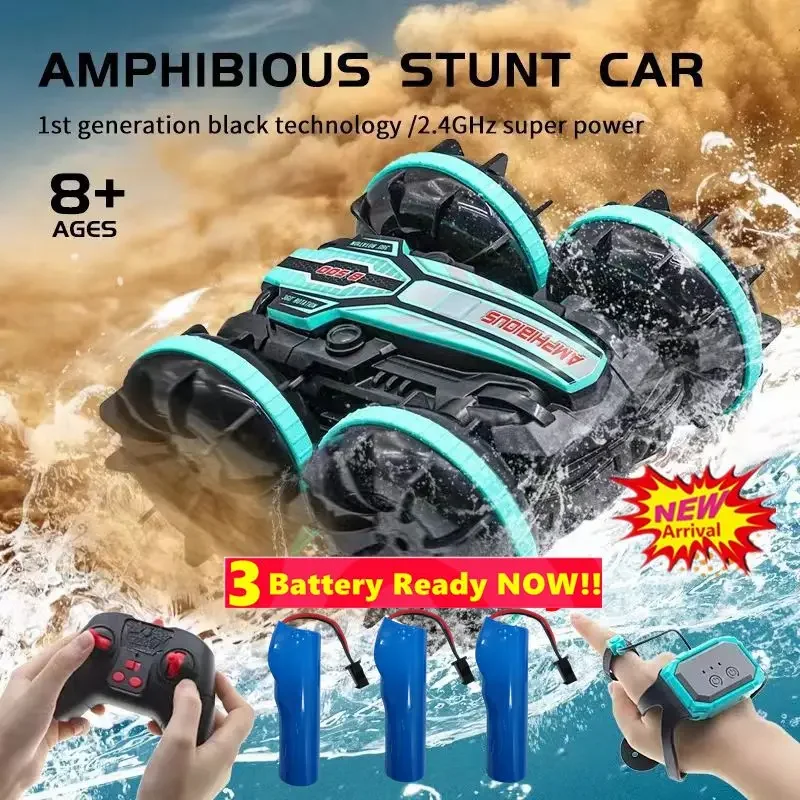 Amphibious RC Car Remote Control Stunt Car Vehicle Double sided Flip Driving Drift Rc Cars Outdoor