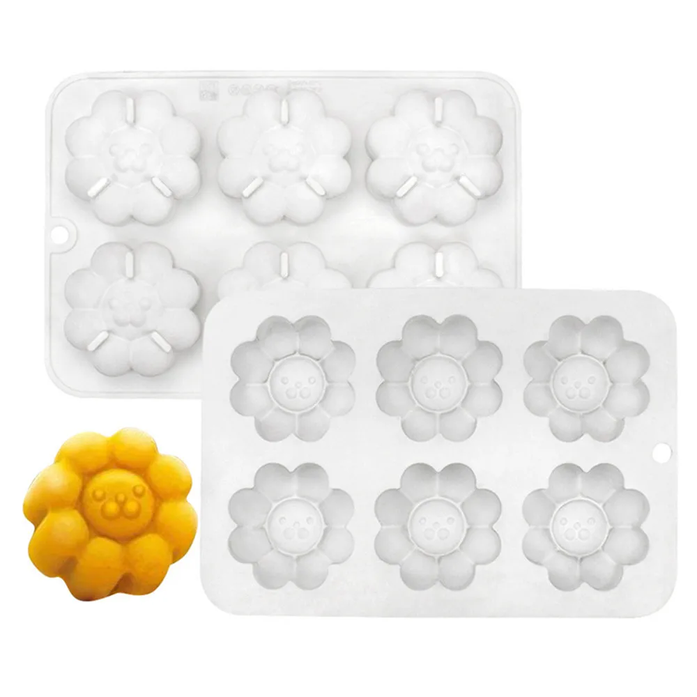 

Изысканный, Подсолнух мусс торт улыбающееся лицо силикагель инструмент для шлифовки шоколада инструмент для выпечки Луна Форма для торта