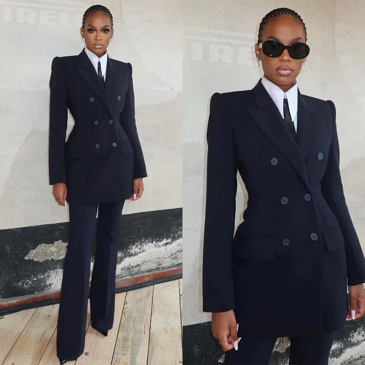 Classic Slim Fit Women 2 Pieces Pants Jacket Suit