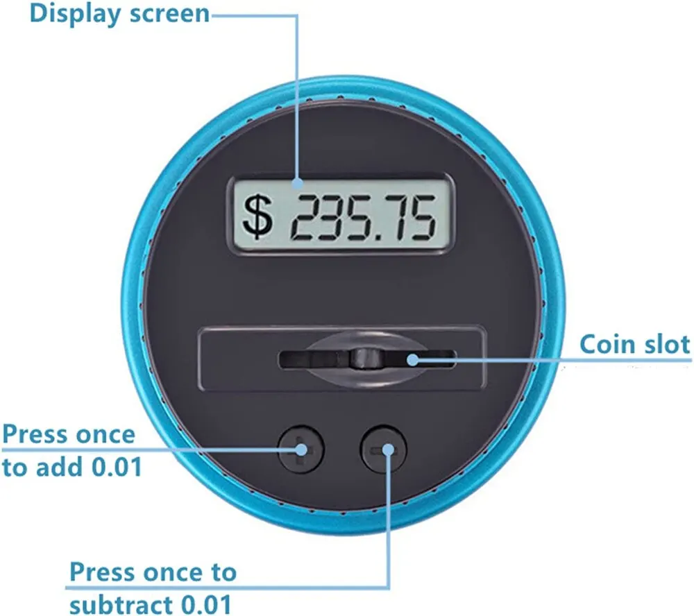 Elektronik Kumbara Sayaç Para Dijital LCD Sayma Para para kumbarası Cam Paralar saklama kutusu USD Euro Para Hediyeler