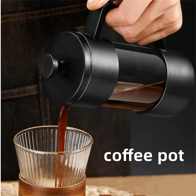 600/1000ML French Press Coffee Maker Insulated Kettle 20/34 Oz Rust Free  Home Travel Camping Coffee Drinkware - AliExpress