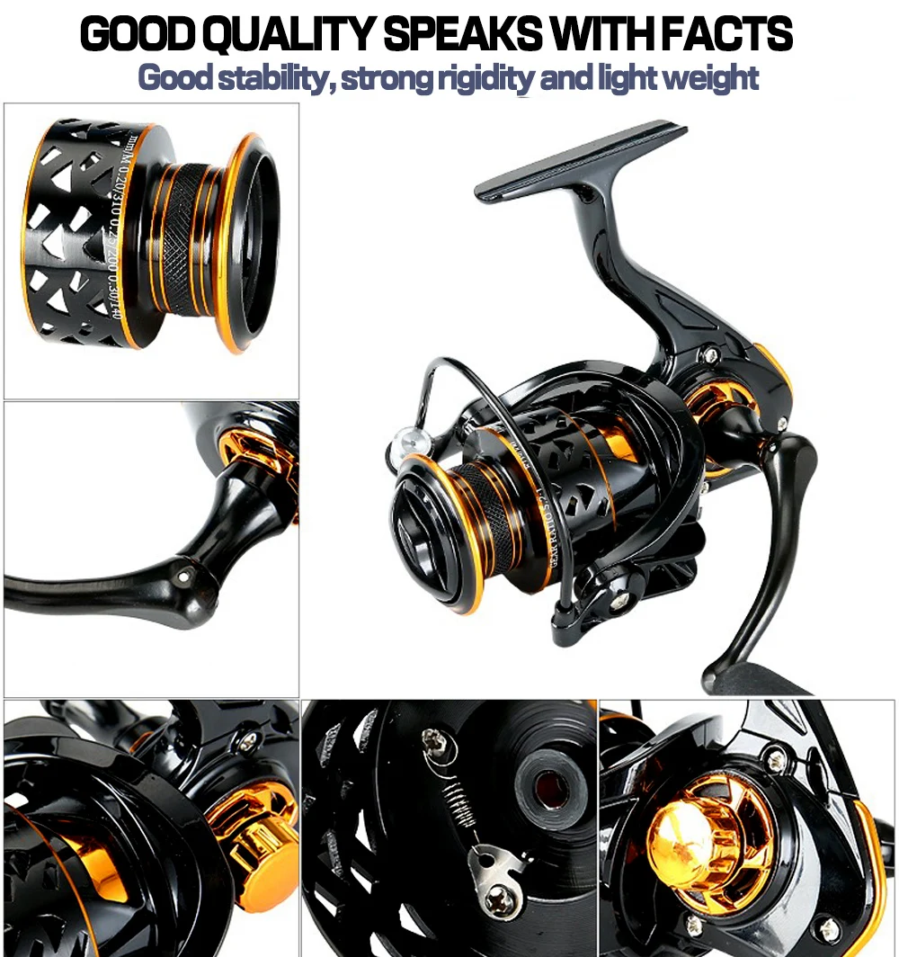 Fishing Reels for Sea Saltwater Carp Pesca Spinning Reel Ultra Light Hollow  Graphite Body 5.2:1 2000 3000 4000 5000 6000 7000