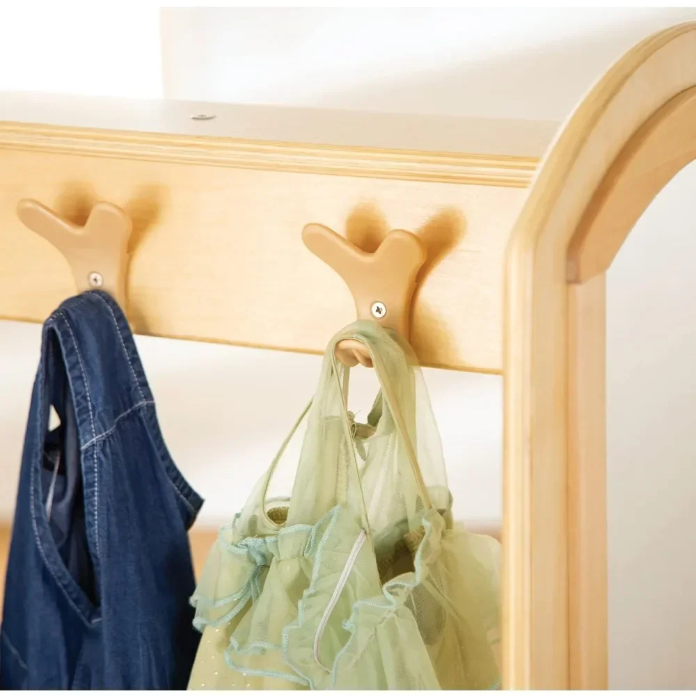 Children's Wardrobe, Children's Clothing Storage Wardrobe, with Mirrors and Shelves, Armor with Bottom Tray, Children's Wardrobe 3