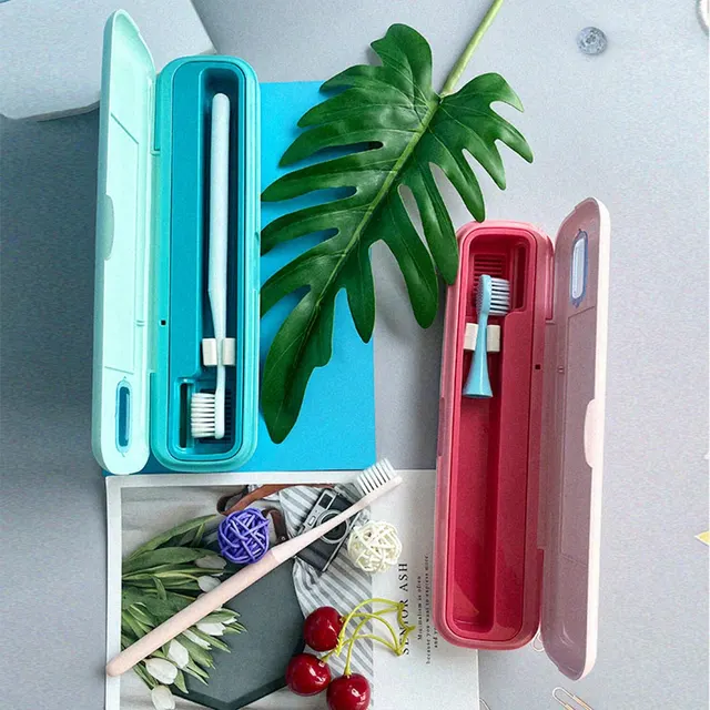 휴대용 UV 칫솔 소독제, 여행용 살균기 클리너, 거치대 칫솔 거치대