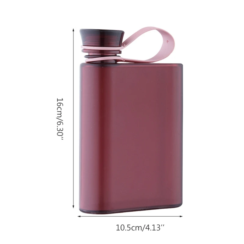 500ML 크리 에이 티브 매트 플랫 플라스틱 물병 A5 야외 스포츠 휴대용 병 노트북 주전자 와인 병 남성과 여성에 대 한