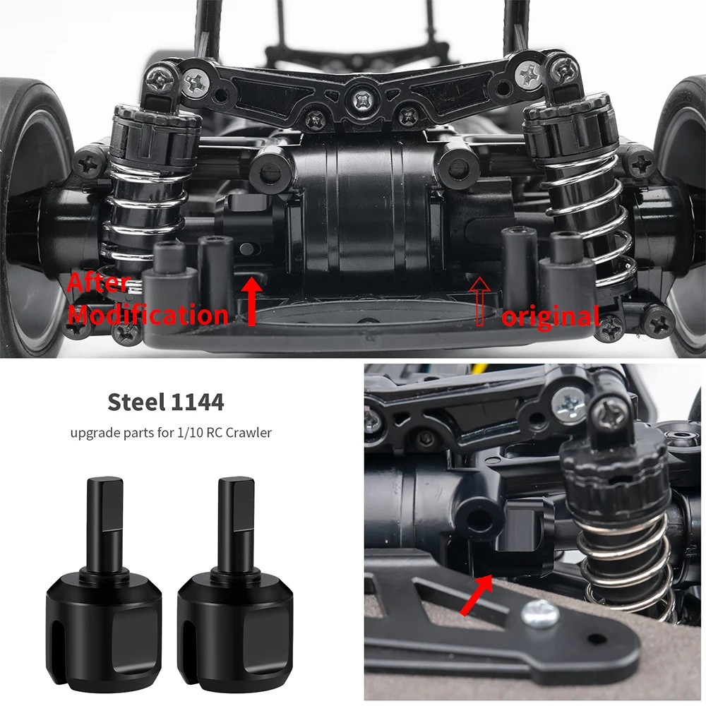 TRINOOD Aluminiumlegierung Vorne Hinten Oberen Unteren Arm Mitte Antriebswelle Diff Cup für Tamiya TT01 TT-01 1/10 RC Auto Upgrade Teile – Detail 12