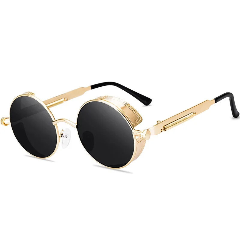 1/2/3PCS Retro Steampunk Metal Spring Legs Thick Frame Glasses Car Sunglasses 58028 For Men