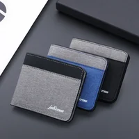 Men Fashion Canvas Wallet Short Purse Credit Card Case Bag Black/blue/gray Card Holder Wallet Male Money Bag 2022 bank Holder 1