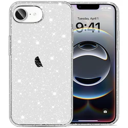 Clear Glitter Phone Case - Cute and Stylish Protective Cover - iPhone 12 Mini (Clear)
