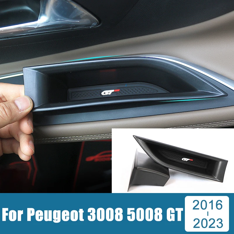 Accesorios para Peugeot 3008, 3008GT, 2016, 2017, 2018, almacenamiento  interior de la puerta del coche, Palé, reposabrazos, caja de contenedor,  Kit de cubierta, embellecedor - AliExpress