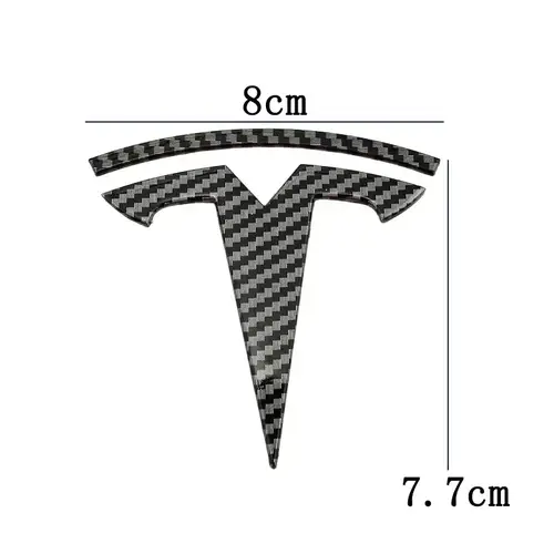 For Tesla Model 3 Mode Y Zinc Alloy Car Front Hood Logo Sticker Styling Auto Body Rear Trunk Emblem with Radian Accessories - Image 3