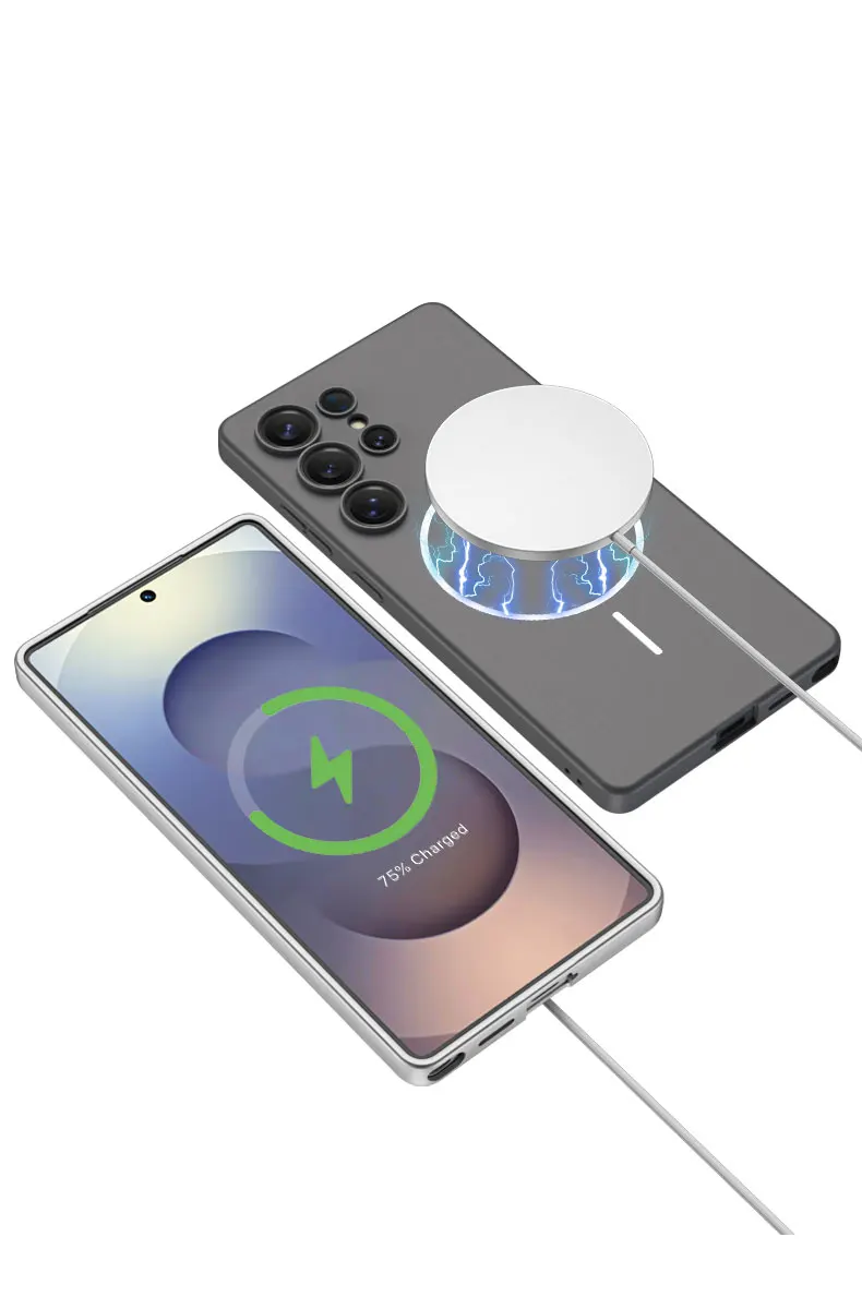 For Magsafe Wireless Charging Case For Samsung Galaxy S25 Ultra Shockproof Armor