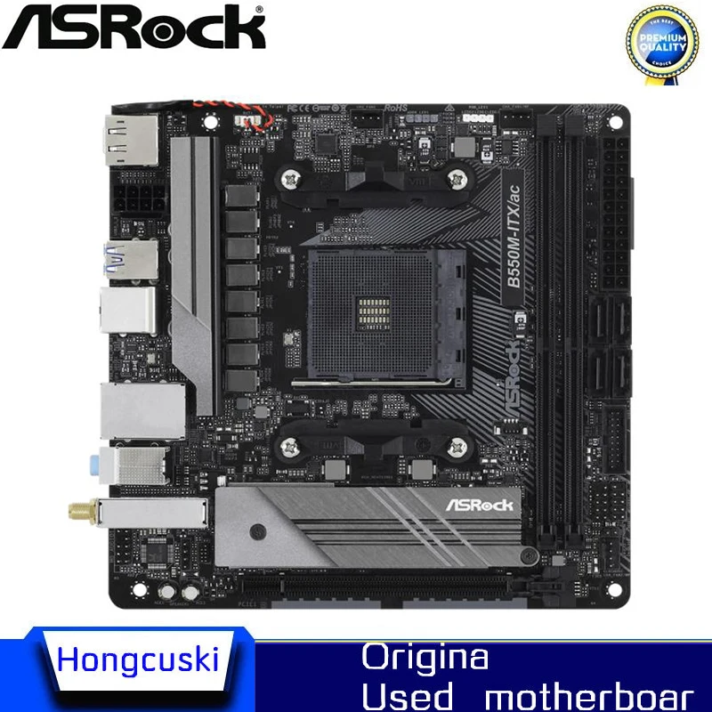 Usato B550I Per Presa Scheda Madre Asrock B550M-Itx/Ac Am4 Ddr4 Amd B550 Desktop Originale Pci-E 4.0 M.2 Scheda Madre Sata3