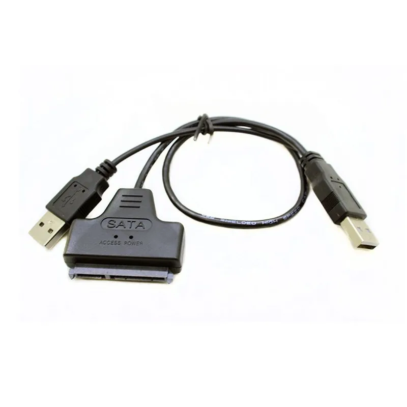 

2,5 дюйма SATA 22P жесткие диски на 2 USB -A 2.0 кабель адаптера для передачи данных