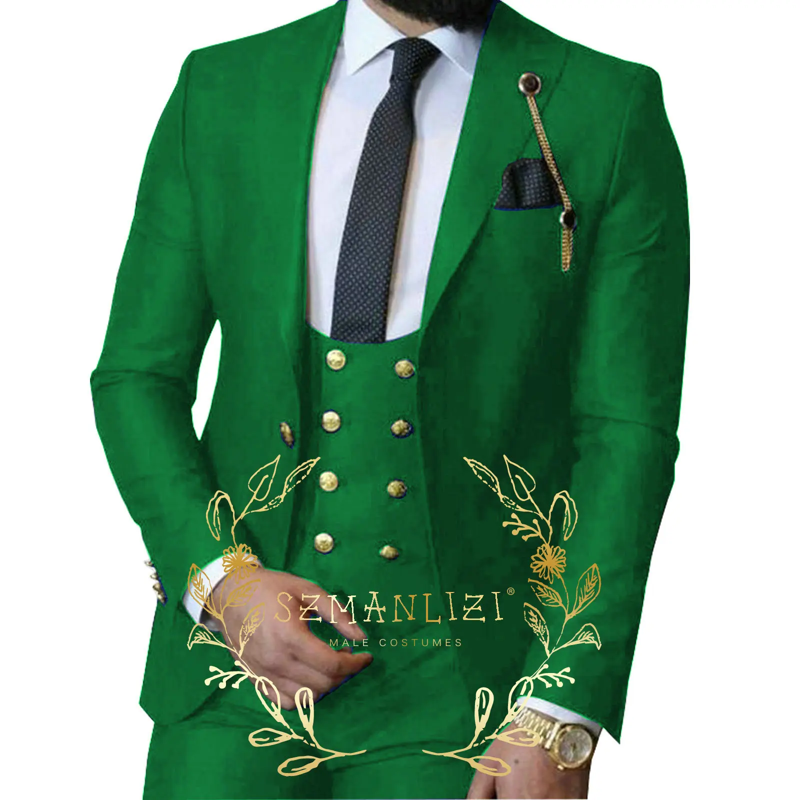 2024 Costume Homme Italian Business Slim Fit 3 Pieces Royal Blue Men's Suits Groom Prom Tuxedos Groomsmen Blazer For Wedding